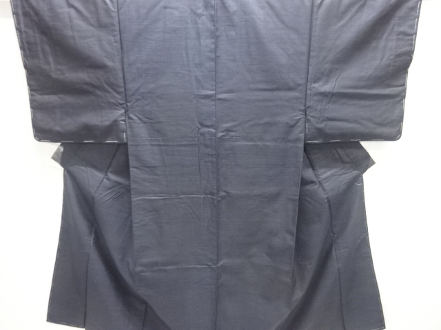 JAPANESE KIMONO / ANTIQUE MENS KIMONO / SILK / TSUMUGI / WOVEN KIKKO KASURI PATTERN